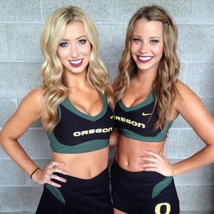 Pair of Oregon Cheerleaders