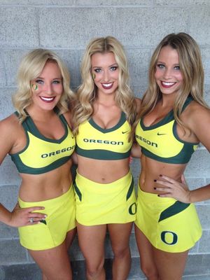 Triple Threat from Oregon Cheerleaders