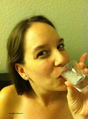 cum on cake, spoon fed frozen cum, cum on glasses