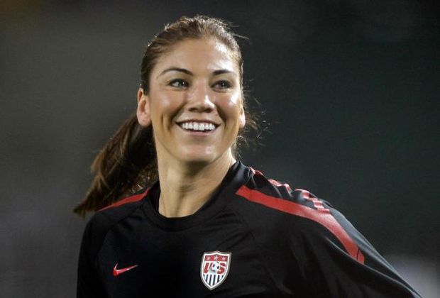 Hope Solo smiling