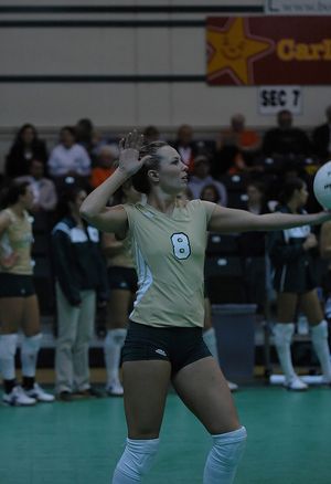 Sacramento State volleyball perky serve