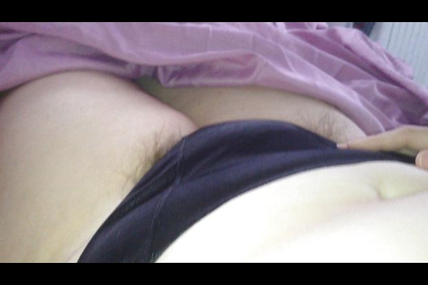 My girls hairy ass, hairy pussy & tittys.