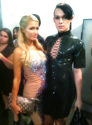 Paris Hilton with her transvestite cross dresser gurl friend