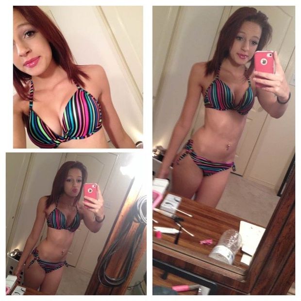 Cute Redhead MILF in Bikini Selfie