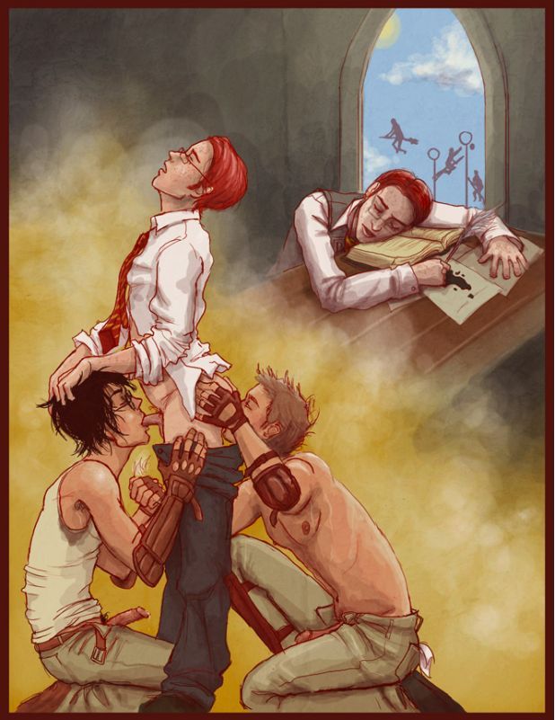 Percy, Harry Potter, Oliver Wood fantasy