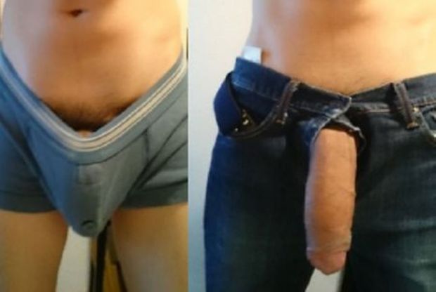 Monster cock packed and unpacked