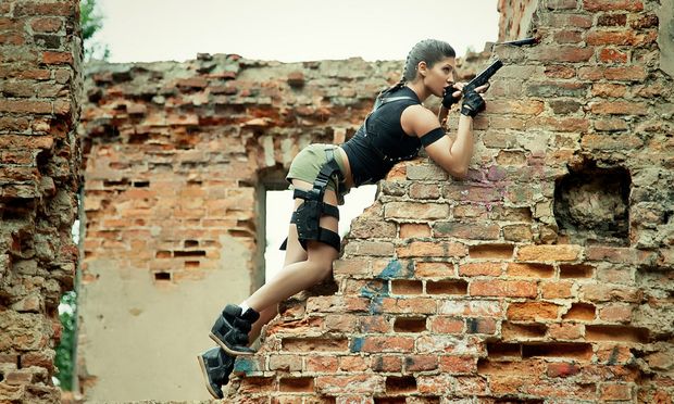 some Lara Croft cosplay