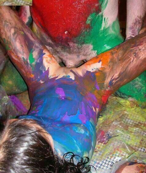 Indian couple playing holi while having sex