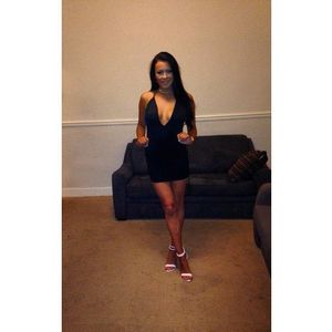 It's just a way this kinky girl like to go out. Tight cheeky dress with no bra and panties and some heels.