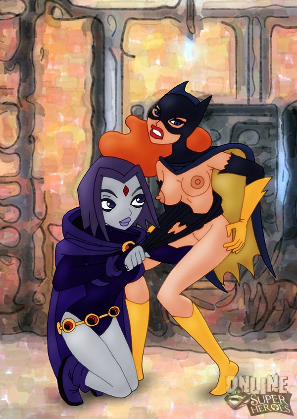 barbara_gordon batgirl batman dc dcau online_superheroes raven teen_titans