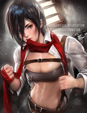 Mikasa ABSSSS by sakimichan
