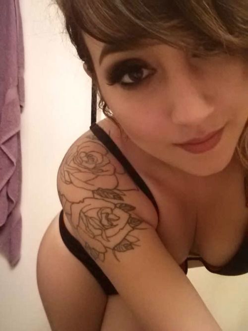 Cute Chick With Tattoos Selfie