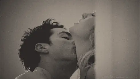 neck kissing gif