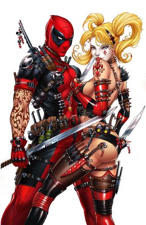 Harley Quinn and Deadpool, J. Tyndall by sinhalite
