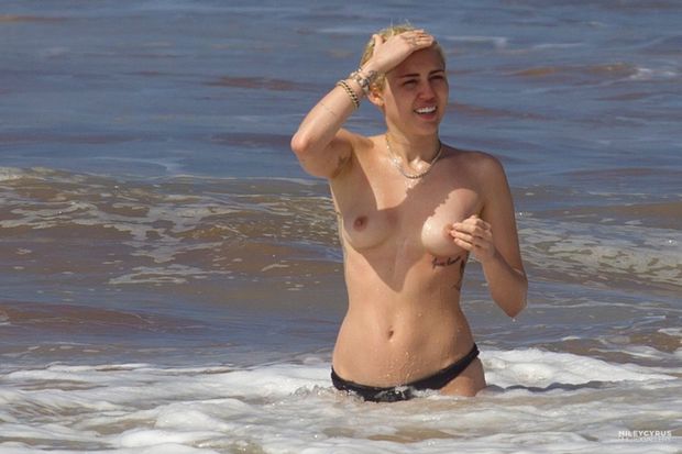 miley cyrus naked and topless