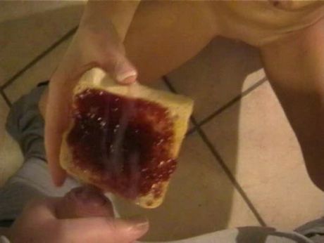 cum on food - german toast