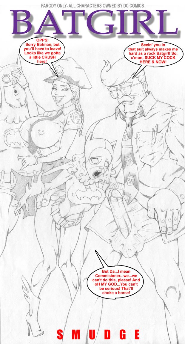 batgirl batman commissioner_gordon dc smudge