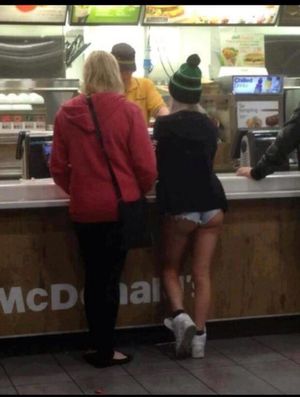 Taking her young whore daughter to lunch