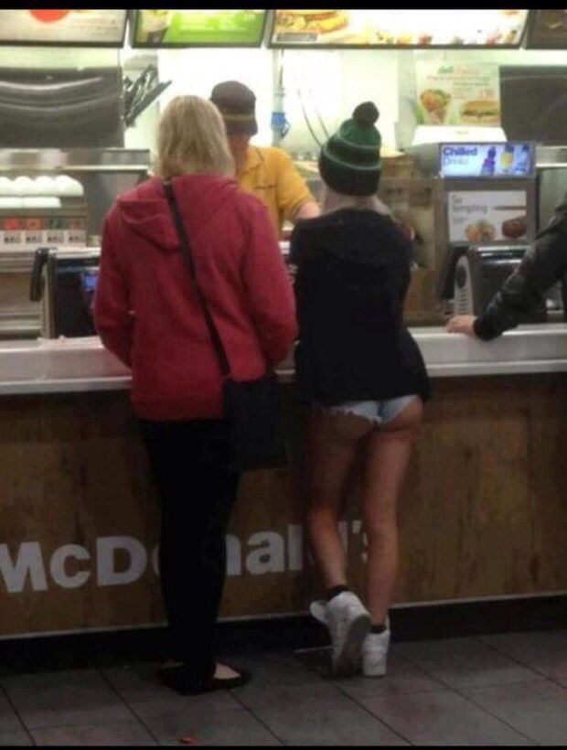 Taking her young whore daughter to lunch