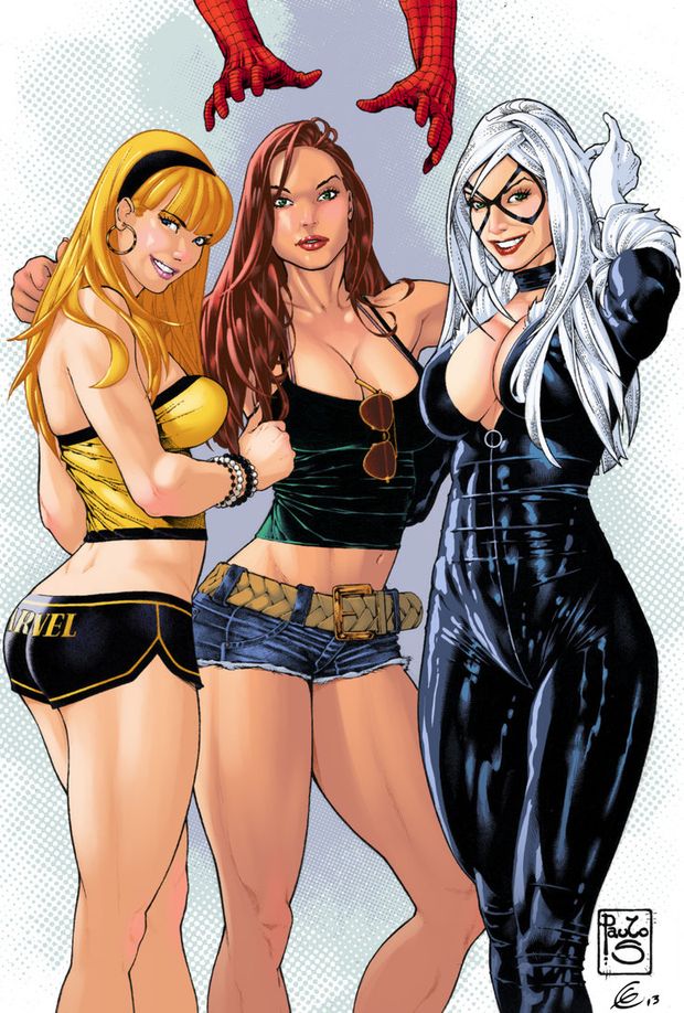 Gwen Stacy, Mary-Jane &Black Cat