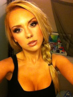 Foxy Blonde With Braided Hair Selfie