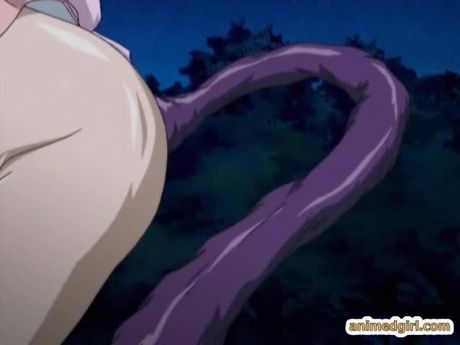 Caught hentai hot drilled and poking by monster and tentacles