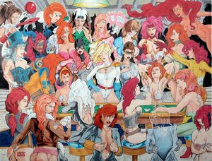 atom_eve batgirl battle_chasers black_cat black_widow bphudson crossover dawn fantastic_four firestar jessica_rabbit kim_possible masters_of_the_universe natasha_romanoff poison_ivy power_girl red_monika rogue starfire teela teen_titans_(comic)