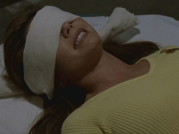 Charisma Carpenter blindfold - Buffy - Some Assembly Required