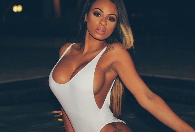 beautiful ebony in swim suit