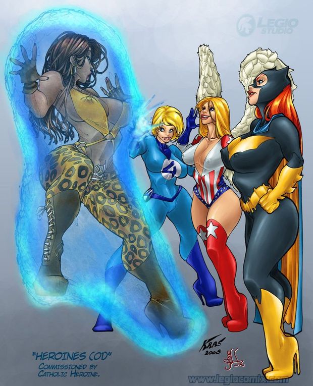 barbara_gordon batgirl batman crossover dc fantastic_four legio marvel