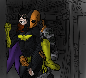 barbara_gordon batgirl batman_(series) dc deathstroke slade_wilson