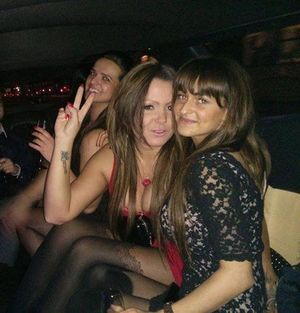 Limousine full of party girls