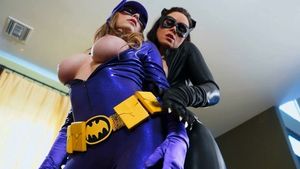 Batgirl & Catwoman#boobs#tits#superhero#cosplay#EmilyAddison#christinabound#busty#latex#ChristinaCarter#sexy