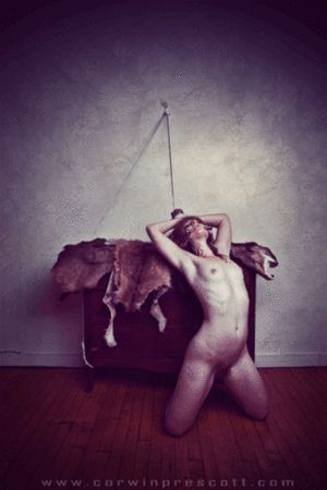 Awesome bondage ginger girl trapped gif