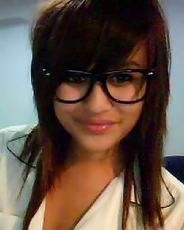 Hot nerdy teen in glasses