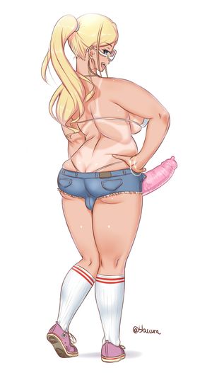 Naughty Futa Blonde With A Fat Cock :X