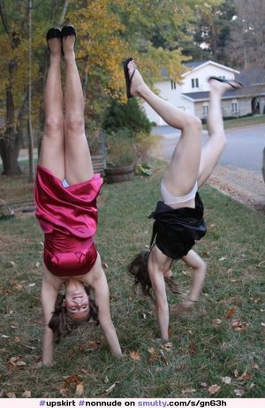 Doing flips in there prom dresses