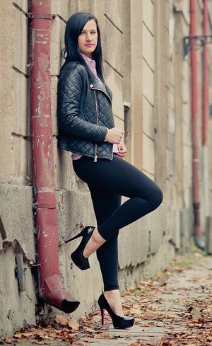 Dark hair rookie on a street