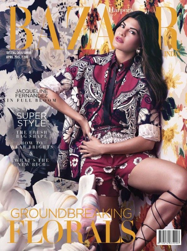 Jacqueline Fernandez Harper’s Bazaar NUDE cover (April 2015)