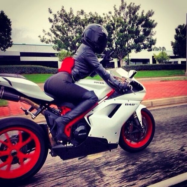 She rides nicely