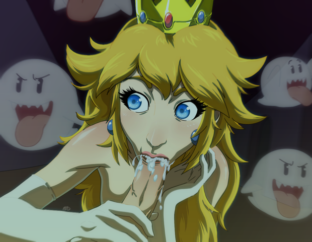 G-g-g-GHOSTS! A blowjob by Princess Peach by mrdoritoz - Check Blog for More