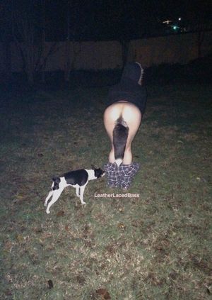 leatherlacedbass: Master taking his pets outside!(Keep orig...