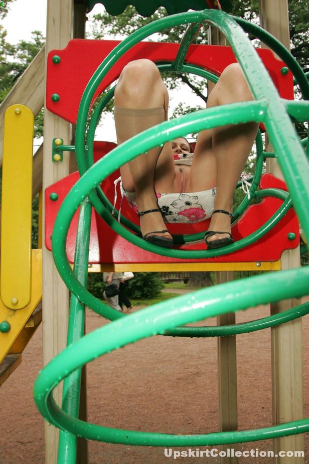 Upskirts on the playground