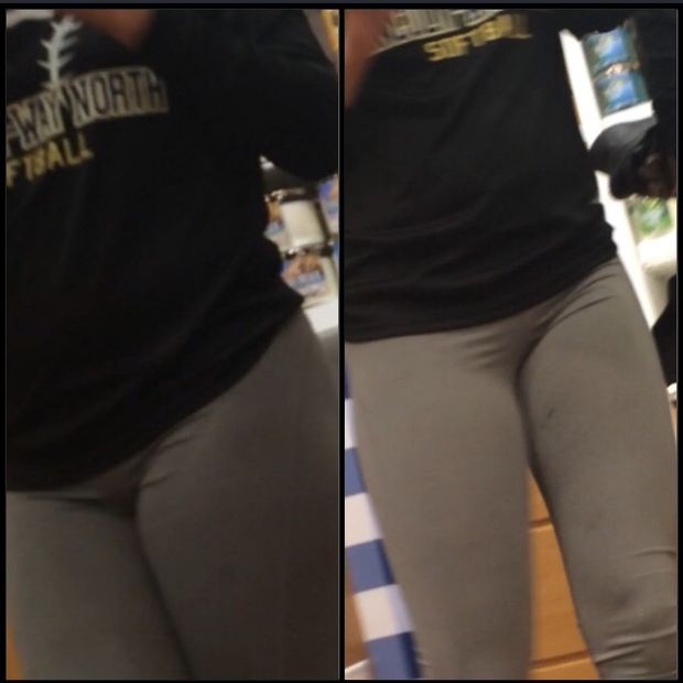 Gray legging bigbooty teen