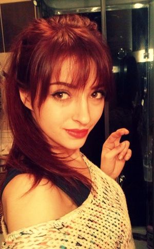 Cute redhead girl selfie