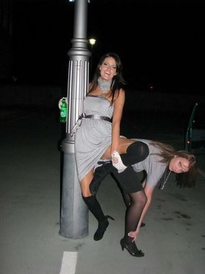 Drunken chicks going back home