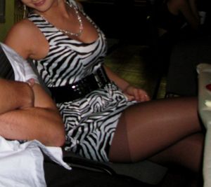 Hot chick in a party