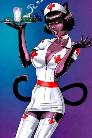 nurse boo kitty (tarot: witch of the black rose)
