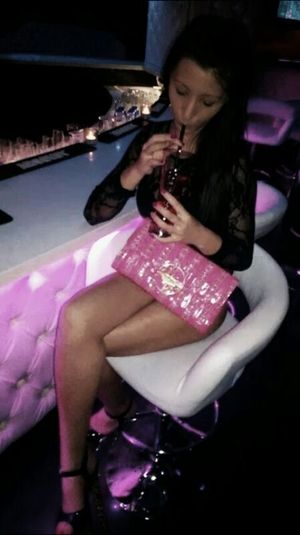 One drink befeore loosing her panties in the toilet