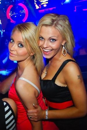 Hot and horny blondes in the nightclub